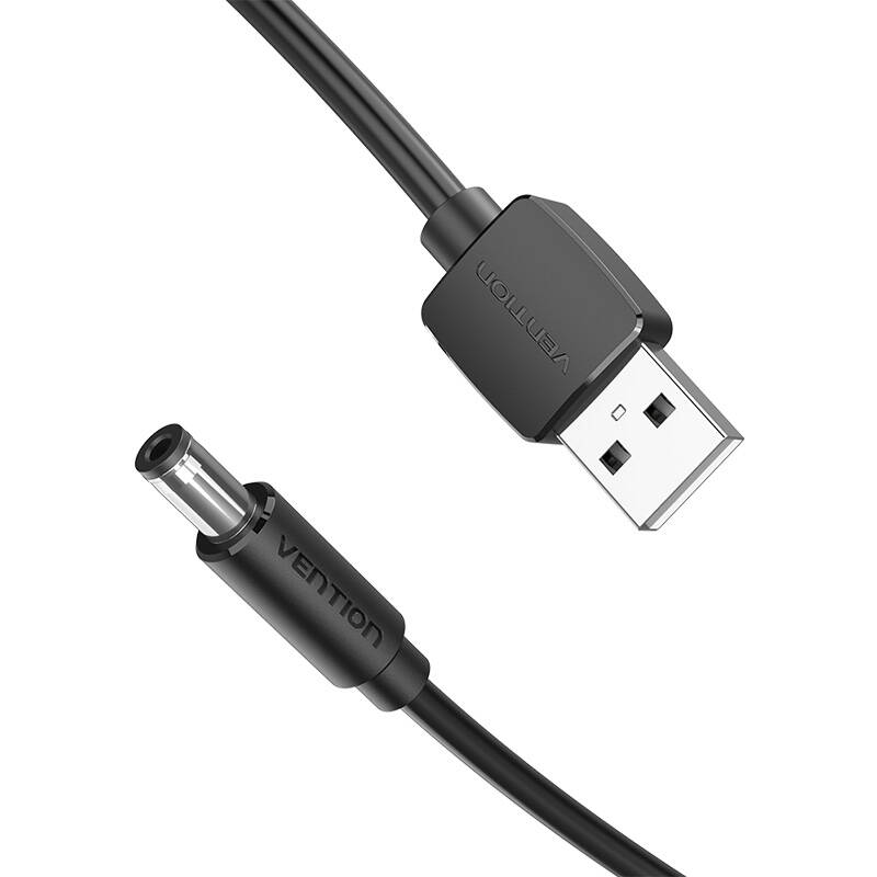 USB to DC 5.5mm Power Cable 1.5m Vention CEYBG (black)