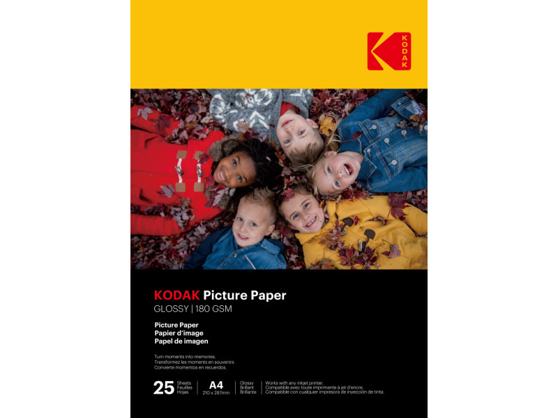 KODAK Picture fotópapír - High Gloss 180g, A4, 21x29,7cm, 25db KODAK Picture fotópapír - High Gloss 180g, A4, 21x29,7cm, 25db