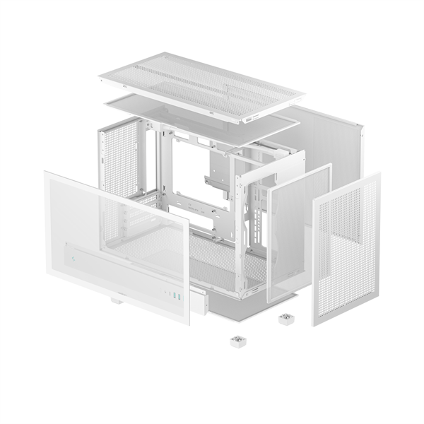 DeepCool CH260 WH   Mini-ITX/Micro ATX (BTF)  2xUSB3.0  Type-C Számítógépház   Fehér 