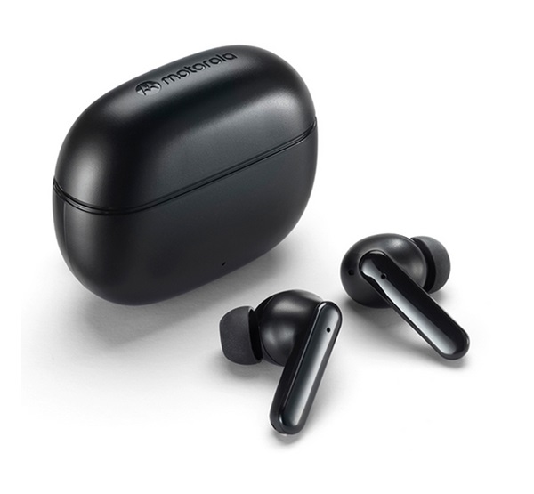 Motorola BUDS 125 bluetooth fülhallgató SZTEREO (v5.2, TWS, mikrofon, zajszűrő, IPX5 + töltőtok) FEKETE (810036774086)