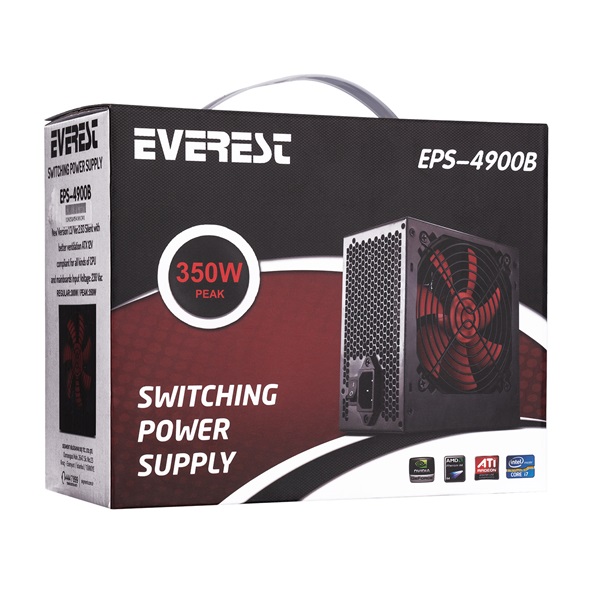 Everest 350W EPS-4900B  12cm ventilátor Tápegység 