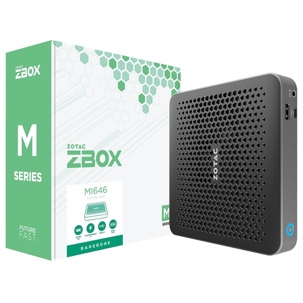 ZOTAC  ZBOX  Intel Core i7 1360P 5GHz  HDMI Displayport 2xLAN WIFI BT M.2 SSD hely 3xUSB  Barebone PC