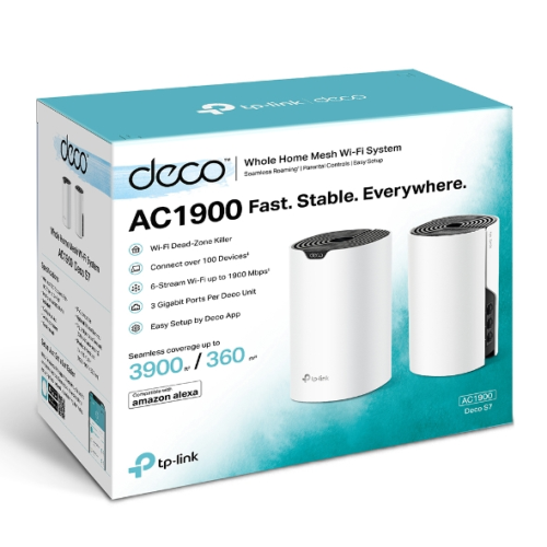 TP-LINK Deco S7(2-pack) AC1900 egész otthont lefedő Mesh Wi-Fi rendszer