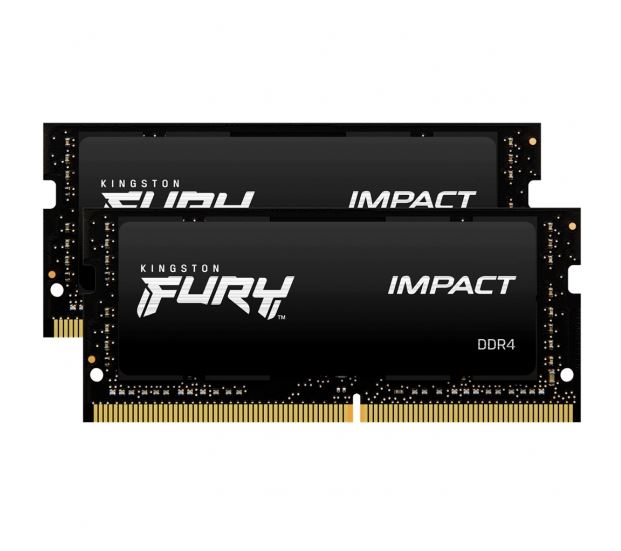 64GB 3200MHz DDR4 RAM Kingston Fury Impact notebook memória CL20 (2x32GB) (KF432S20IBK2/64 ) 64GB 3200MHz DDR4 RAM Kingston Fury Impact notebook memória CL20 (2x32GB) (KF432S20IBK2/64 )
