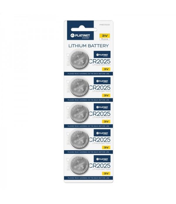 Platinet gombelem lithium CR2025 5db-os (PMBCR2025) Platinet gombelem lithium CR2025 5db-os (PMBCR2025)