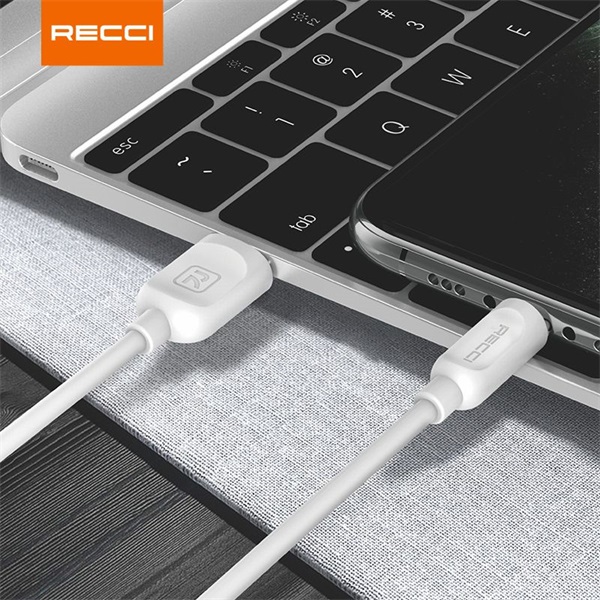 Recci RCL-P200W 2m Lightning - USB fehér adat- és töltőkábel