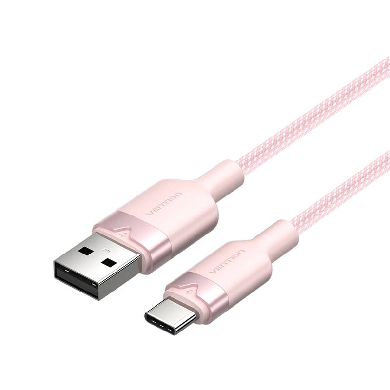 USB 2.0 A - USB-C 3A Vention CTNPF 1M kábel (rózsaszín)