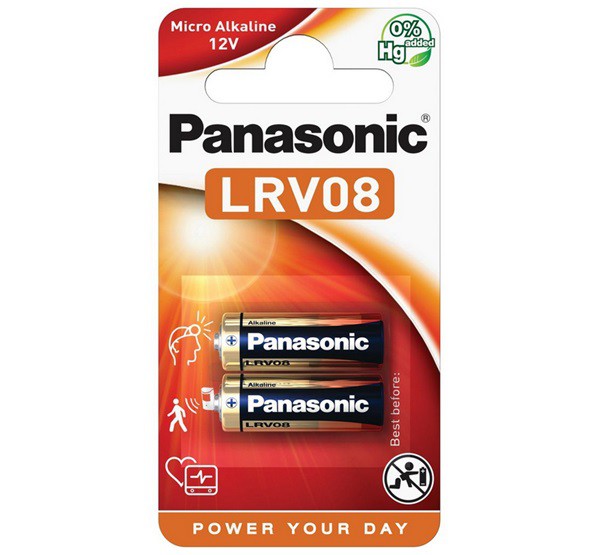 PANASONIC tartós elem (LRV08L/2BP, 12V, alkáli) 2db /csomag (LRV08L-2BP)