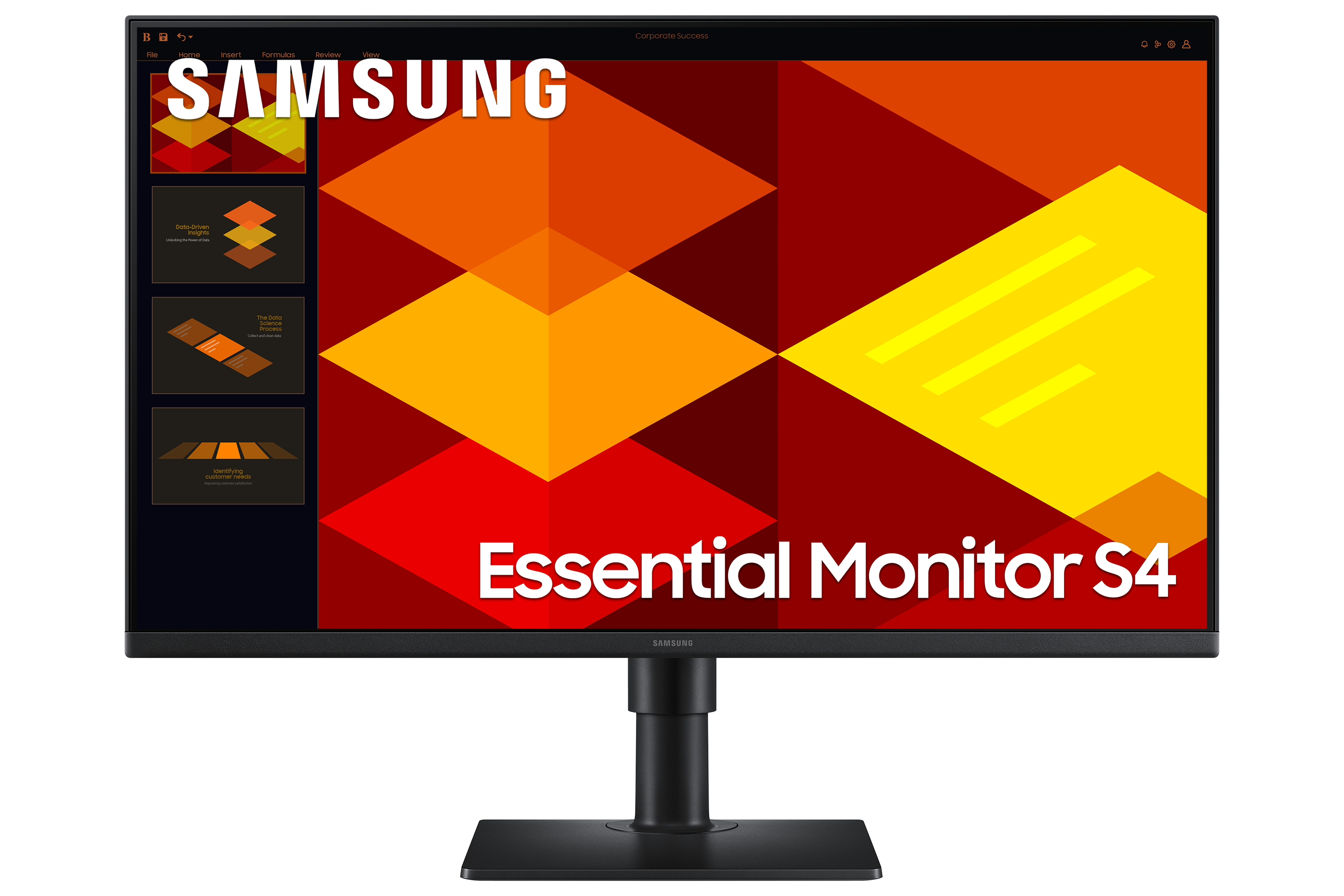 Samsung 27" LS27D402GSU S4 S40GD Monitor - 1920x1080, Full HD, LED, IPS, 100Hz, 5ms, Pivot, Gamer, Fekete