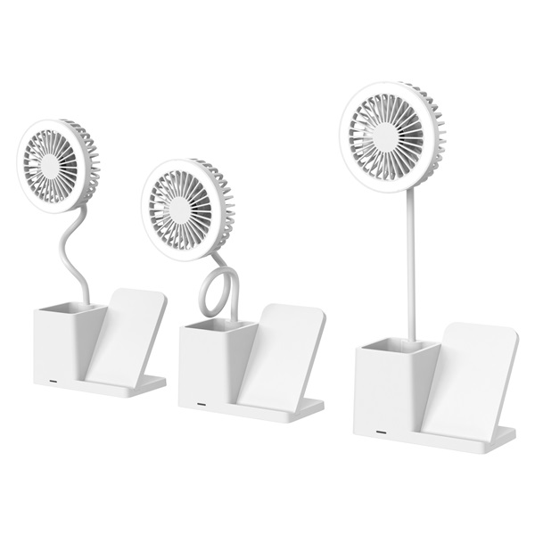 S-Link  SL-M9055 Wireless charge 10W Asztali Ventilátor  Fehér 