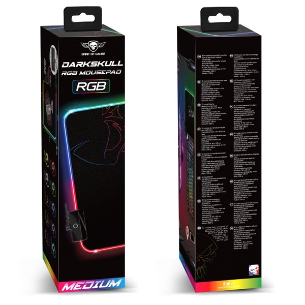 Spirit Of Gamer RGB egérpad M (SOG-PADMRGB)