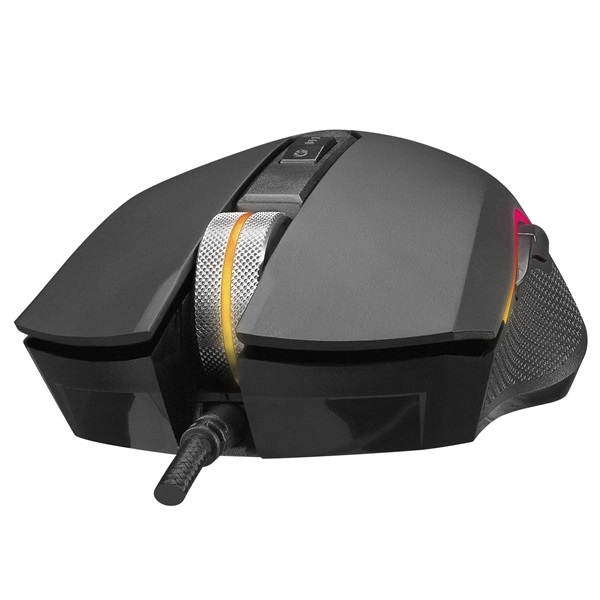 Everest  SM-F09 TITANIO   optikai RGB LED  Gamer Egér Fekete 