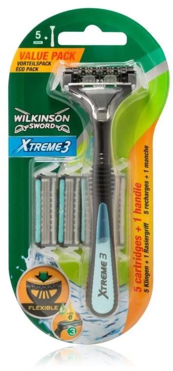 Wilkinson Xtreme3 Hybrid borotva + 5db fej Wilkinson Xtreme3 Hybrid borotva + 5db fej