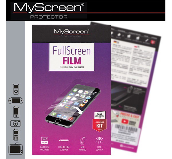 MYSCREEN CRYSTAL FULLSCREEN képernyővédő fólia (íves, öntapadó PET, nem visszaszedhető, 0.15mm, 3H) ÁTLÁTSZÓ [Samsung Galaxy A5 (2016) ...