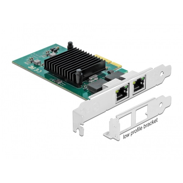 DELOCK PCI-E x4 Bővítőkártya > 2x RJ45 Gigabit LAN i82576