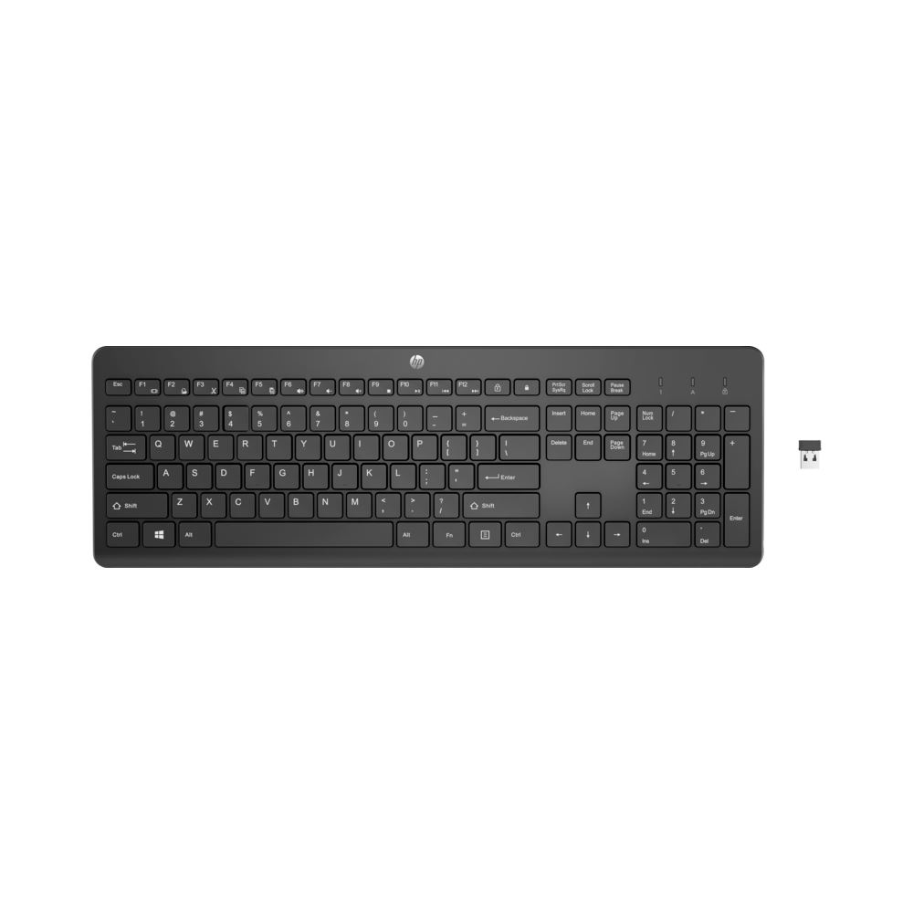HP 230 3L1E7AA vezeték nélküli billentyűzet fekete HP 230 3L1E7AA vezeték nélküli billentyűzet fekete