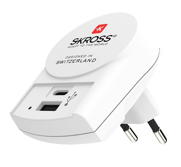 SKROSS hálózati töltő USB aljzat / Type-C aljzat (5V / 3000mA, gyorstöltés támogatás) FEHÉR (1.302423) SKROSS hálózati töltő USB aljzat / Type-C aljzat (5V / 3000mA, gyorstöltés támogatás) FEHÉR (1.302423)
