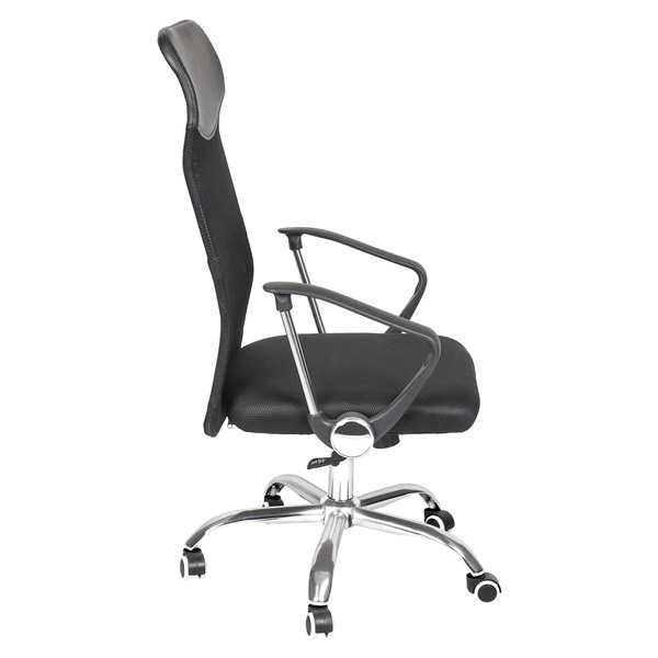 IRISOffice AURORA BLACK fekete, szövet-hálós, magas háttámlás irodai forgószék