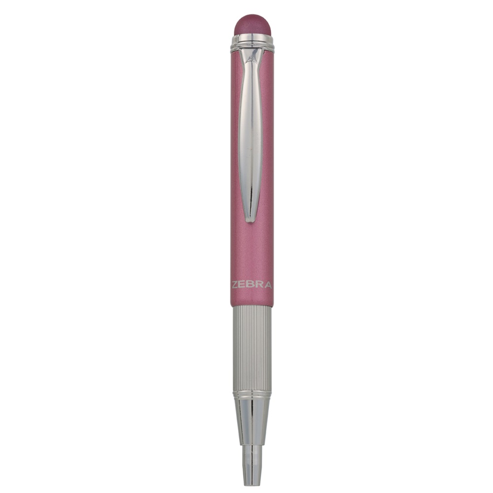 Zebra Golyóstoll metál rózsa test,  Stylus Telescopic, írásszín kék (46617)