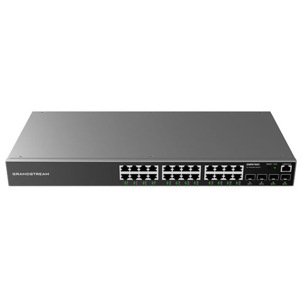 Grandstream Switch 24 port, 4 SFP port, menedzselhető (GWN7803)