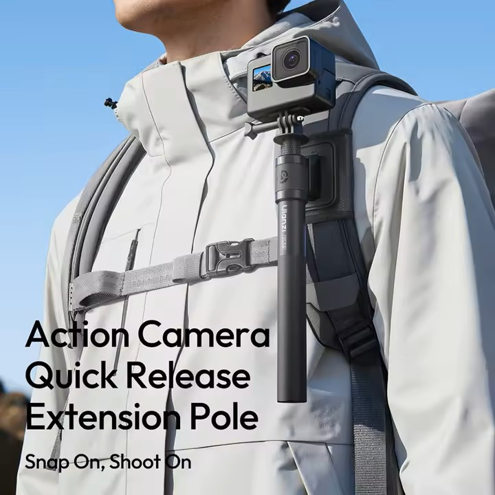 Ulanzi VL04 selfie bot  monopod  hátizsák pántra  övre rögzíthető  GoPro tartó adapterrel