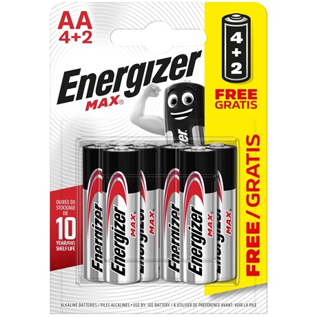 Energizer AA B4+2 ELEM MAX ALKALI AA 6-BLISZTER