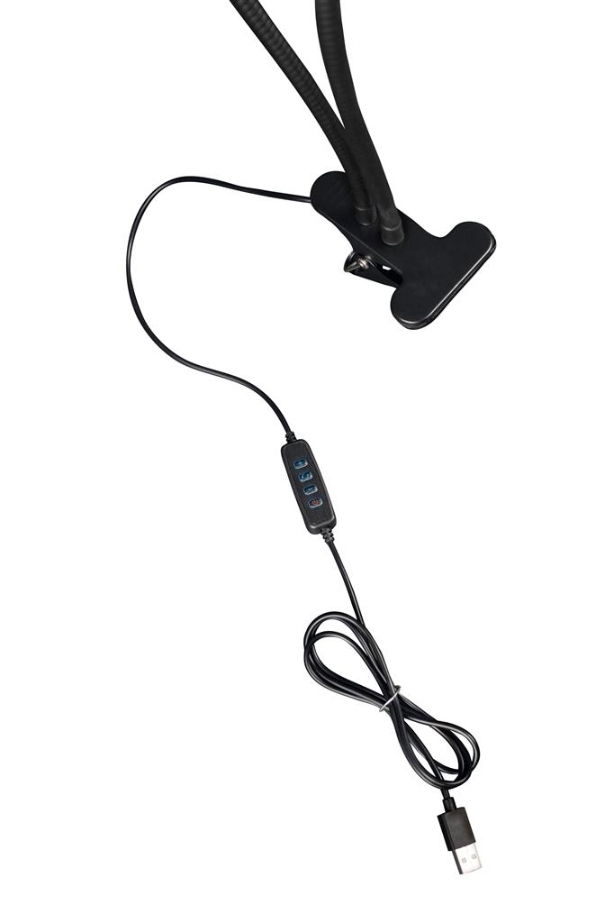 Dörr SLR-16 Bi-Color hajlítható karú LED körlámpa telefon tartóval,csipesszel