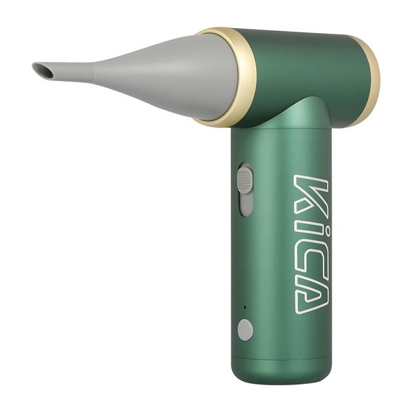 KICA JetFan2 vez. nélküli univerzális légfúvóka, USB, LED kijelző, 101000 ford./perc, alacsony zajszint, 4,5 óra, zöld KICA JetFan2 vez. nélküli univerzális légfúvóka, USB, LED kijelző, 101000 ford./perc, alacsony zajszint, 4,5 óra, zöld