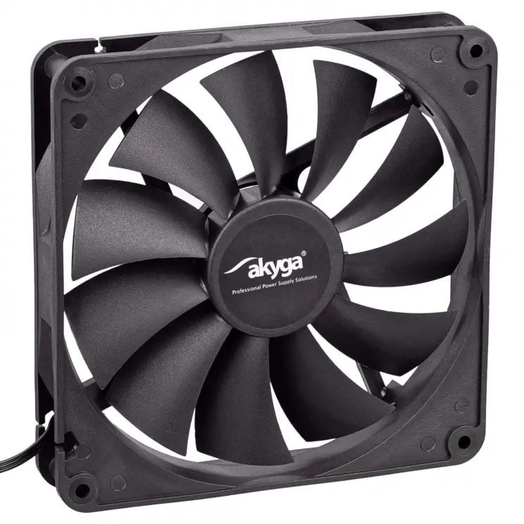 Akyga 14cm (140mm) rendszerhűtő ventilátor, fekete - AW-14A-BK Akyga 14cm (140mm) rendszerhűtő ventilátor, fekete - AW-14A-BK