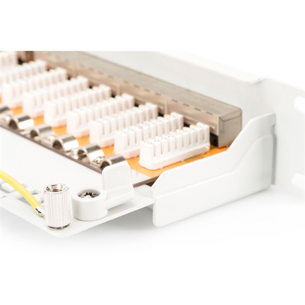 Digitus DN-91624S patch Panel 24 port 1U 19" CAT 6 árnyékolt, szürke