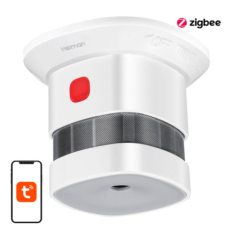 ZigBee Heiman HS1SA-E Tuya  füstérzékelő fehér