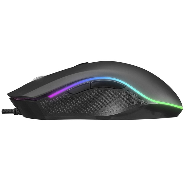 Everest  SM-F09 TITANIO   optikai RGB LED  Gamer Egér Fekete 