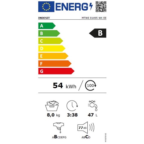 Indesit MTWE 81495 WK EE MOSÓGÉP ELÖLTÖLTŐS