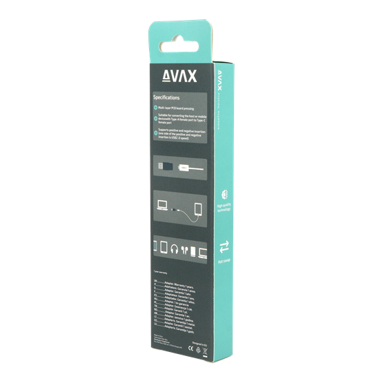  AVAX AD601 CONNECT+ USB A - Type C adapter