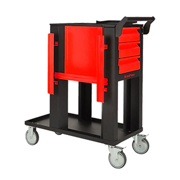 Stalflex WT-3D-TIG-R 3 piros fiókos szerelőkocsi Stalflex WT-3D-TIG-R 3 piros fiókos szerelőkocsi