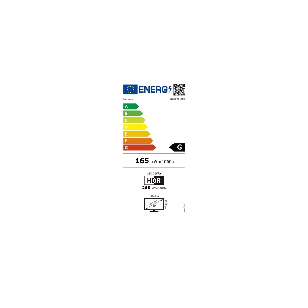 Samsung 85" UE85U7022FKXXH 4K UHD Smart LED TV