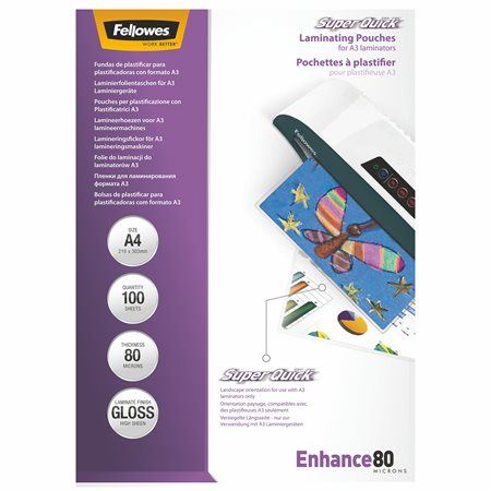 Fellowes laminálógéphez fényes meleglamináló fólia 80 mikron, A4 (IFW54400 / 5440001) Fellowes laminálógéphez fényes meleglamináló fólia 80 mikron, A4 (IFW54400 / 5440001)