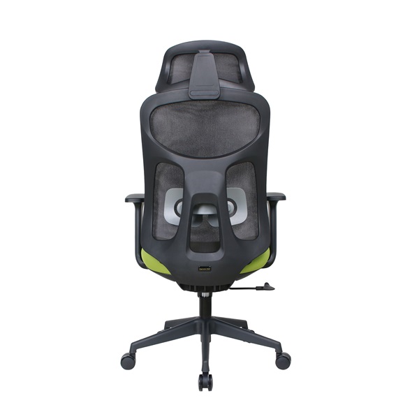 IRISOffice Mirage zöld/fekete ergonómikus,  szövet-hálós irodai forgószék fej és háttámasszal