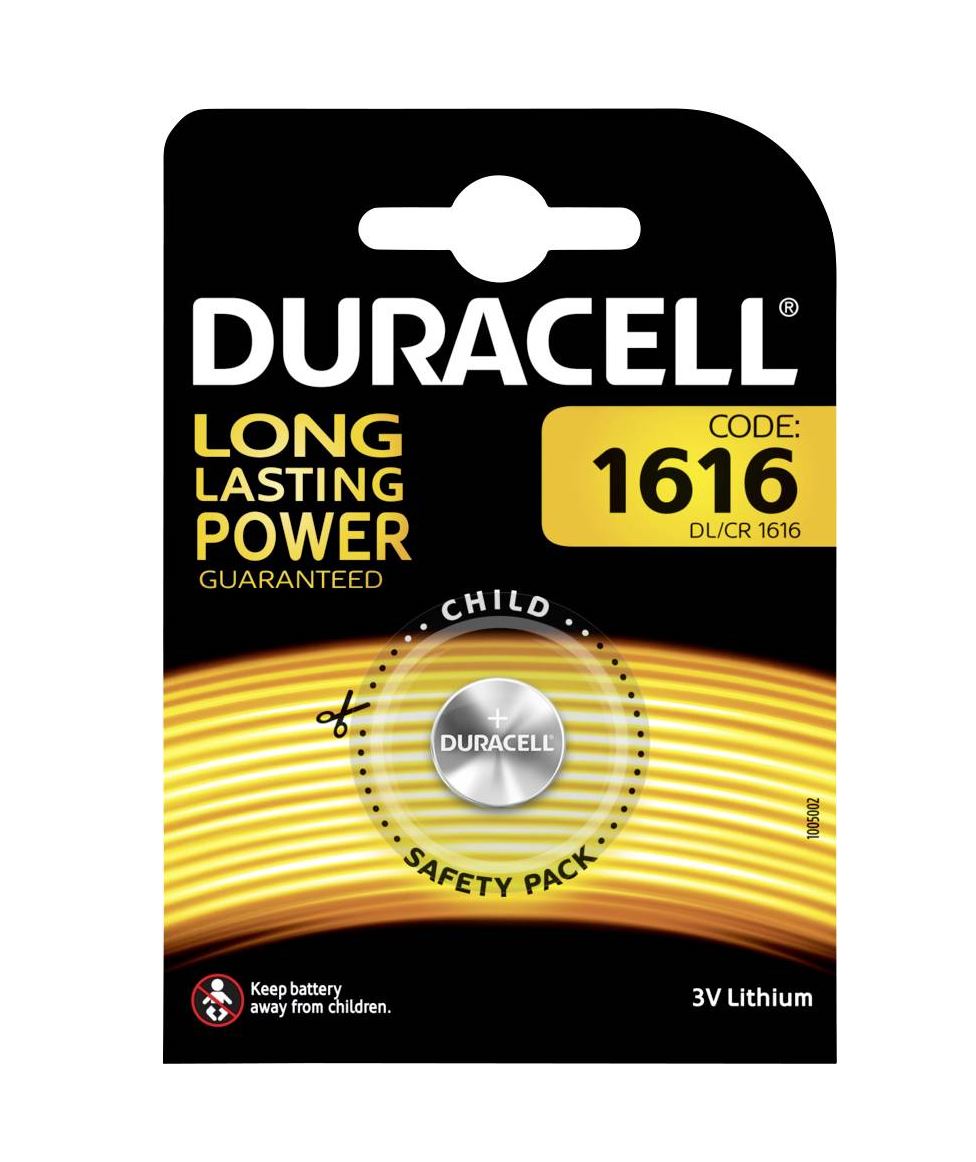 Duracell DL1616 Gombelem 3V CR1616 (1db) (DL1616) Duracell DL1616 Gombelem 3V CR1616 (1db) (DL1616)