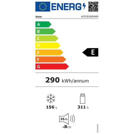 Haier HCR3818ENMM Side by Side hűtőszekrény - E energiaosztály