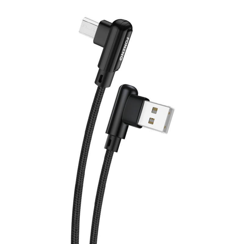 Foneng X70 Angled USB to Micro USB Cable, 3A, 1m (Black) Foneng X70 Angled USB to Micro USB Cable, 3A, 1m (Black)