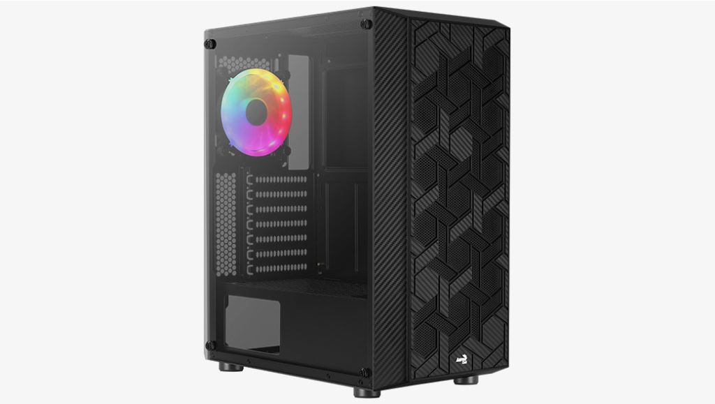 Aerocool Hive FRGB (Hive-G-BK-v3) táp nélküli ablakos ház fekete