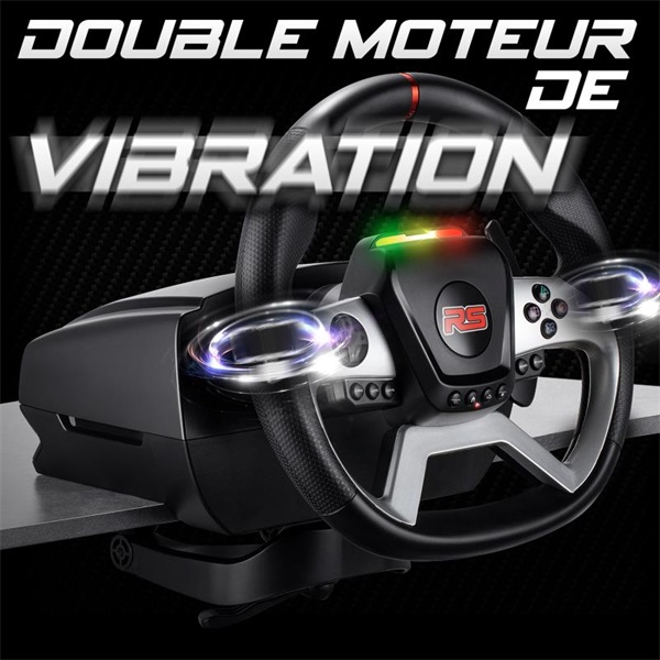 Spirit of Gamer Kormány   RACE WHEEL FORCE 1080RS  kormány+pedálok+váltó Fekete 