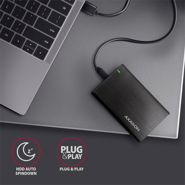 Axagon EE25-A6C 2.5" külső merevlemez ház fekete