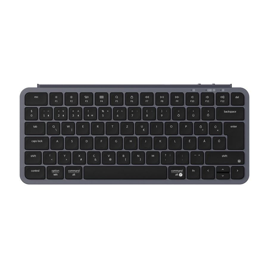 Keychron B1 Pro Bluetooth / vezeték nélküli / USB-C membrán billentyűzet fekete-szürke (B1P-K1-HG)