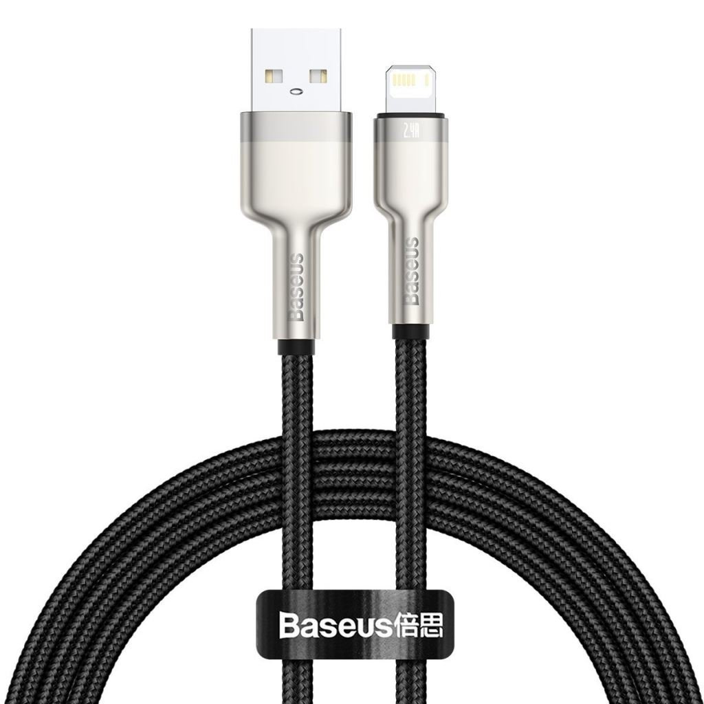 Baseus Cafule USB-Lightning töltőkábel, 2,4A, 1m, fekete (CALJK-A01) Baseus Cafule USB-Lightning töltőkábel, 2,4A, 1m, fekete (CALJK-A01)