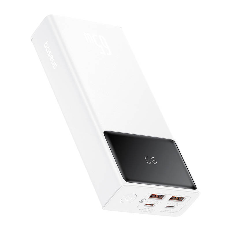 Power Bank Baseus OS Star-Lord, 20000mAh 65W + USB - USB-C cable (white)