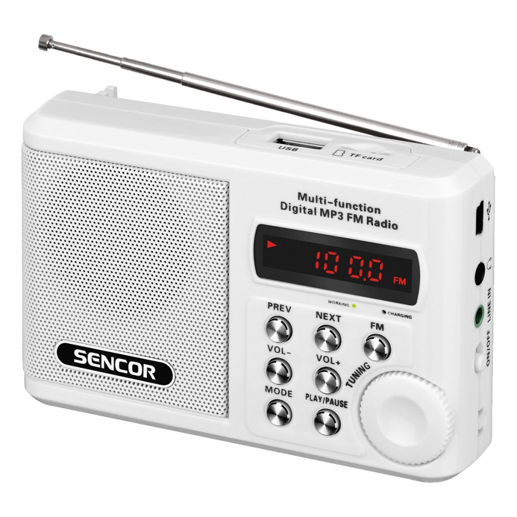 Sencor SRD 215 W zsebrádió fehér Sencor SRD 215 W zsebrádió fehér