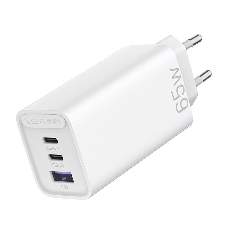 Wall charger EU 2xUSB-C(65W/30W) USB-A(30W) Vention, FEDW0-EU, 2.4A, PD 3.0 Wall charger EU 2xUSB-C(65W/30W) USB-A(30W) Vention, FEDW0-EU, 2.4A, PD 3.0