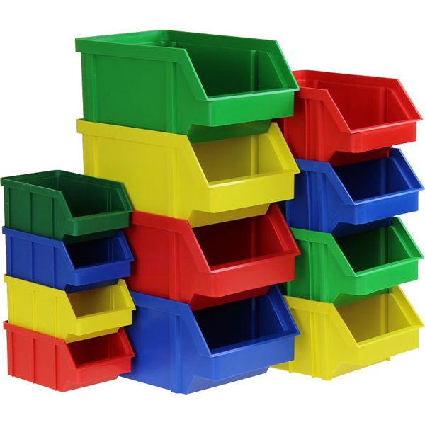 Stalflex rack szekrény tárolódoboz S sárga (1db) (BIN-S-Y)